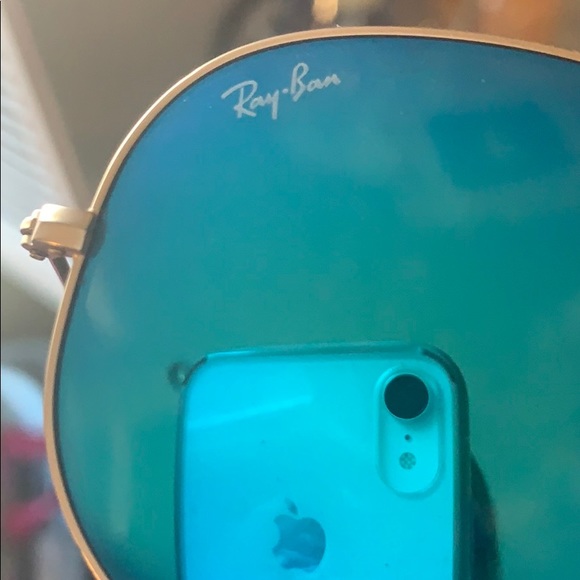 Authentic 55” Ray Ban Blue Aviators